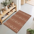 thumbnail image 2 of Entryway Rug 2'x3', Brown Flowers Branch Kitchen Runner Rugs Non-Slip Carpet Mats, Spring Summer Farmhouse Botanical Bedside Rugs Runners Washable Floor Carpet for Bathroom Laundry Room, 2 of 8