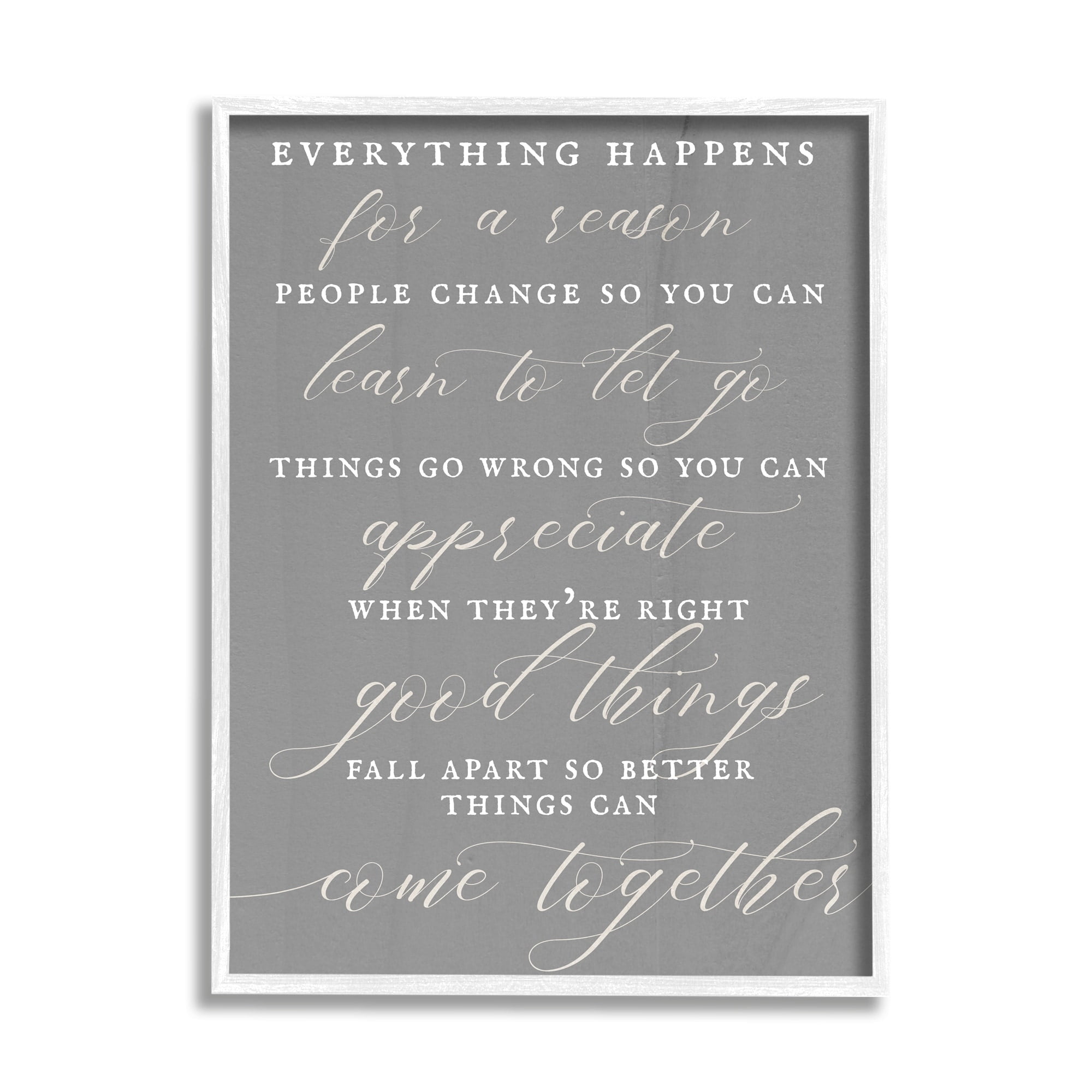 Stupell Industries Good Things Fall Apart Motivational Phrase Soft Calligraphy, 11 x 14, Design by Daphne Polselli