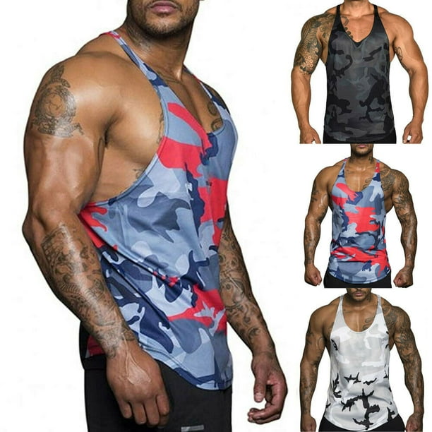 Meihuida - Men Workout Vest Tank Top Bodybuilding Gym Muscle Fitness ...