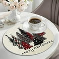 thumbnail image 6 of Darzheoy Christmas Tree Placemat 8 Inch Round Non-Slip for Dining Table Restaurant Holiday Decor Green, 6 of 7