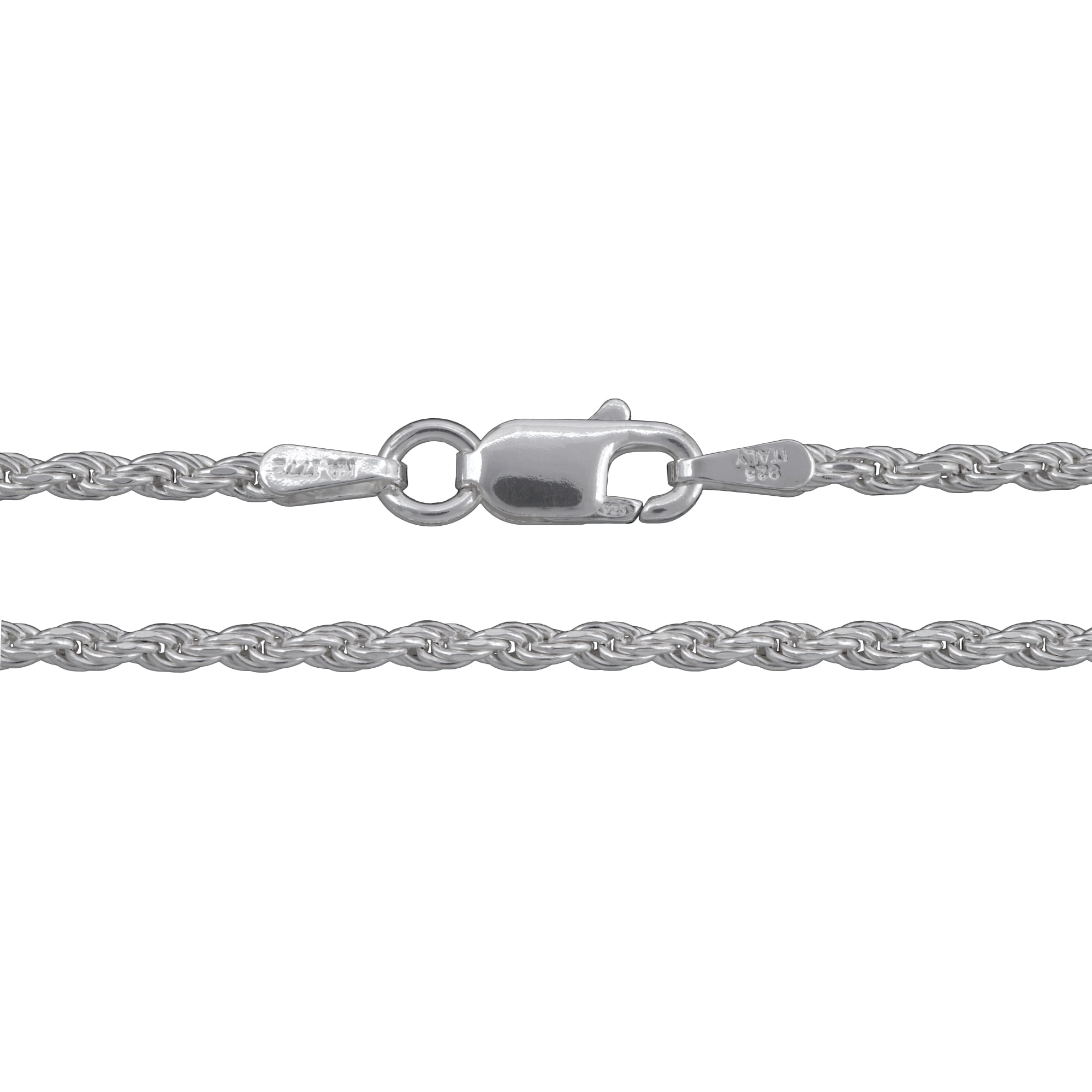 Brilliance Fine Jewelry Ladies Sterling Silver 040 Rope Anklet 10 inch white color