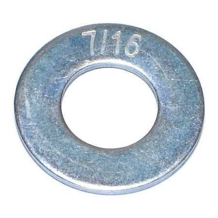 

7/16 x 15/32 x 59/64 Zinc Plated Grade 8 Steel SAE Flat Washers FLWSRS-069
