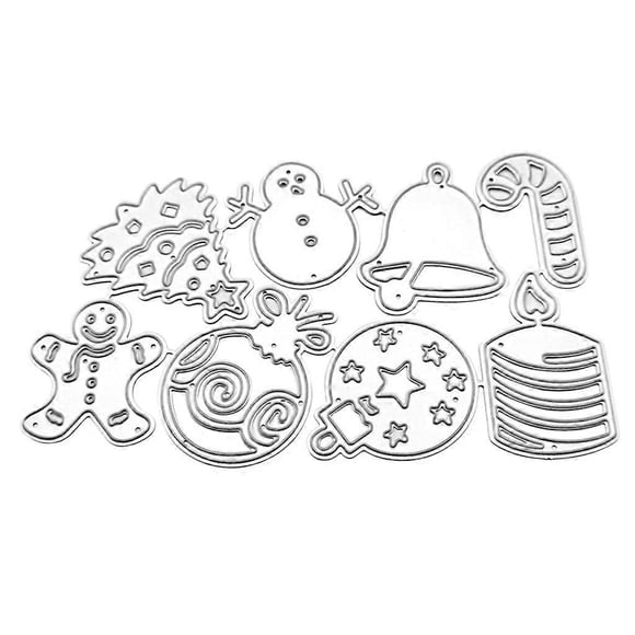 Matrice de Découpe en Métal Mignonne de Noël pour Bricolage, Scrapbooking, Ornements de Journal
