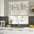 thumbnail image 4 of Watercolor Wildflowers Curtain Valances for Windows, Kitchen Valance Window Treatments Panel 2 Pack, Botanical Flowers Eucalyptus Leaf Rod Pocket Short Curtains for Bathroom Bedroom 60 x 18 Inch, 4 of 8