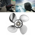 thumbnail image 4 of 15 Tooth Propeller 4 Blades Propeller Propeller Replacement Outboard Accessory Outboard Engine Propeller 15 Spline Tooth 19in Pitch Fit For 40-140HP 4-1/4in Gearcase, 4 of 8