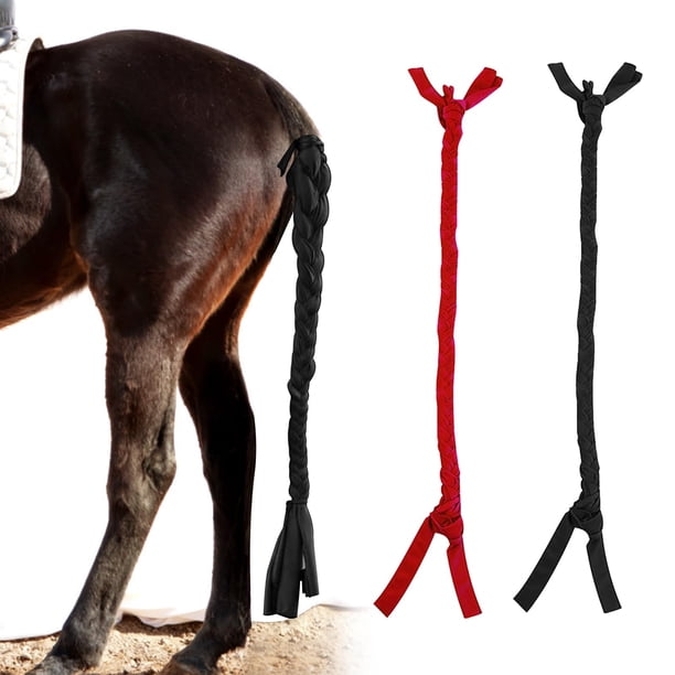Bolsa de cola de caballo de 2 piezas, cola de caballo de caballo, bolsa de cola elástica, bolsa de cola trenzada, protector de cola de caballo transpirable, diseño antideslizante, protege al