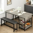 thumbnail image 1 of 2025 New Dining Table Set for 4, Kitchen Dining Table Set with Upholstered Benches, Kitchen Dining Room Table with Storage Drawers & Wine Rack for Small Space, 1 of 7