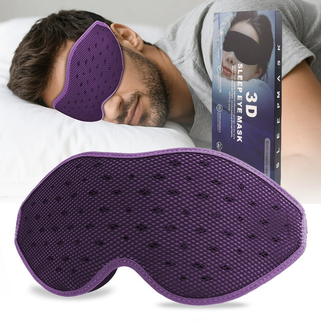 3D Three-Dimensional Breathable Mesh Eye Mask Integrated Nose Wing Light Blocking Nap 0 Pressure Rebound Memory Foam Sleep Eye Protection Mask