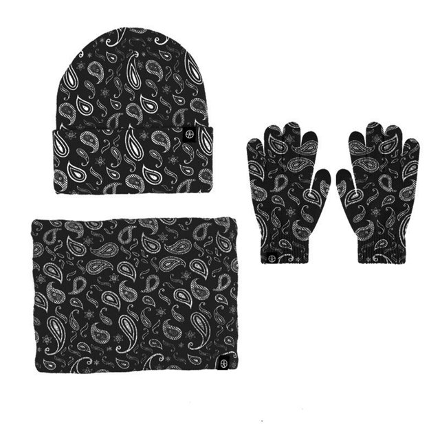 CSChome Winter Beanie Hat Winter Beanie Hat Scarf Set - Soft Elastic Ultra-Thick Windproof Outdoor Knitted