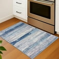 thumbnail image 2 of iOhouze 2x3 Small Area Rugs Abstract Rugs Throw Rugs with Rubber Backing Washable Indoor Front Door Mat Print Faux Wool Doormat for Bedside Entrance Entryway, Blue/Grey/Beige, 2 of 8