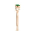 thumbnail image 3 of ANGARA Natural Solitaire Emerald Heart Promise Ring with Diamond Accents in 14K Rose Gold for Women (Size-4mm) | May Birthstone, Birthday, Anniversary, Jewelry Gift for Women | Natural Emerald Ring, 3 of 9