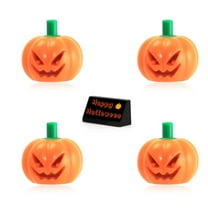 LEGO Halloween Minifigure Accessory  - Pumpkin with Green Stem Jack O' Lantern 🎃 (4 Pack)