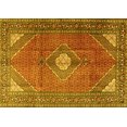 thumbnail image 1 of Ahgly Company Machine Washable Indoor Rectangle Medallion Yellow Traditional Area Rugs, 5' x 8', 1 of 4