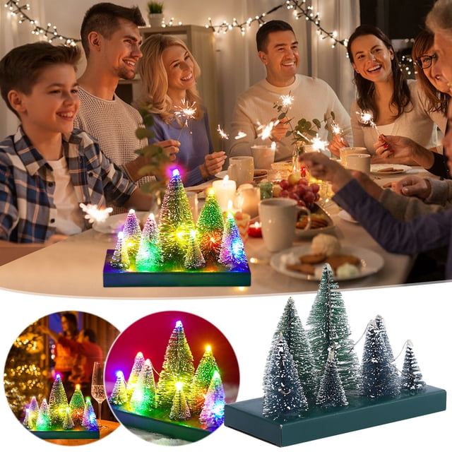 Artículos de Navidad Xihbxyly Luz Artificial Led Decoración de Árbol de Navidad