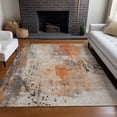 thumbnail image 6 of HomeRoots 622394 9 x 12 ft. Orange & Gray Abstract Washable Transitional Indoor & Outdoor Rectangle Area Rug, 6 of 9