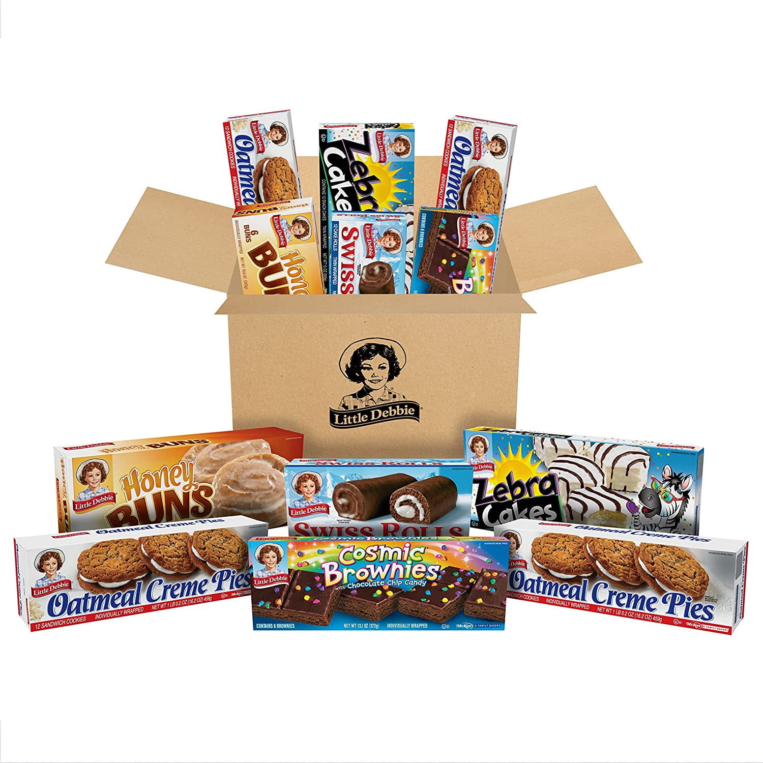 Little Debbie Variety Pack Zebra Cakes (1 Box), Cosmic Brownies (1