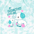thumbnail image 4 of Inktastic My Godmother Loves Me-cute Elephants Boys or Girls Baby Bodysuit, 4 of 5