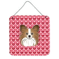 Carolines Treasures BB5318DS66 Papillon Wall or Door Hanging Prints 6HX6W multicolor