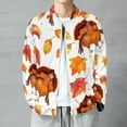thumbnail image 6 of Lightweight Jacket for Men - Thanksgiving Turkey Leaves Cuteness Casual Zip Up Bomber Jacket Men Spring Fall Windbreaker Coat with Pocket, 6 of 6