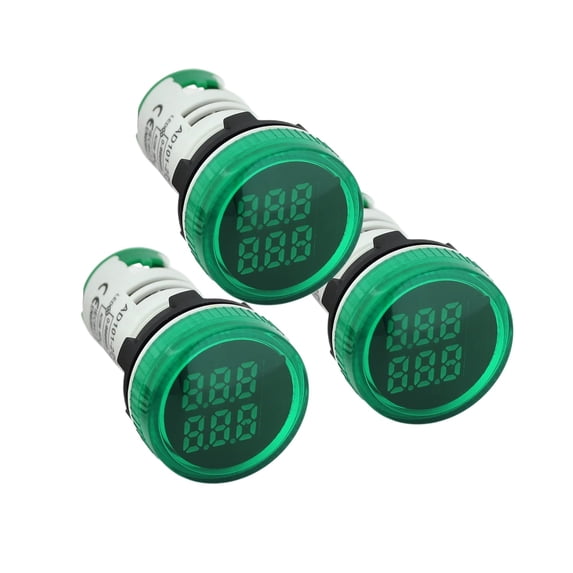 Shopcorp Digital Indicator Counter, 22mm, IP65, Digital Only, Measuring Range 0-99999, Operating Temperature -25C° to 55C°- Green (3 Pack)