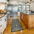 thumbnail image 6 of Crystal Print Tanis Traditional Moroccan Anthrocite Non-Slip Washable Area Rug, 2x6 Runner, 6 of 6