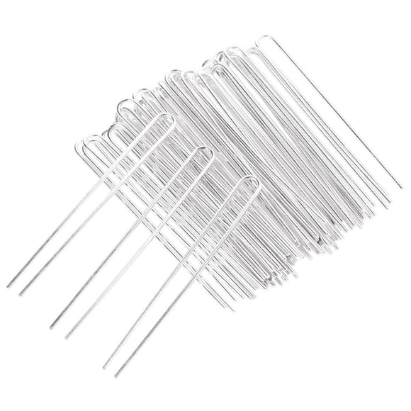 WORGEOUS 50 piezas en forma de U horquillas de hierro horquilla para el cabello pinza de pelo para manualidades para mujeres y niñas (blanco)