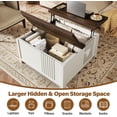 thumbnail image 5 of Winkalon 35.5” Square Lift Top Coffee Table, Farmhouse Coffee Table With Large Hidden Storage, Multi-Function Lift Wood Center Table for Home, Office, White, 5 of 9