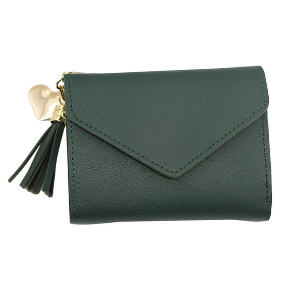 Masteelf  Squeeze Coin Purse for Women Solid Color Wallet Green