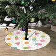 thumbnail image 2 of FMSHPON Summer Tropical Fruits Ice Cream Xmas Christmas Tree Skirt Stand Mat for Holiday Party Decoration Indoor Outdoor 36 inches, 2 of 3