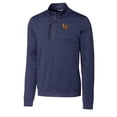 thumbnail image 2 of Men's Cutter & Buck  Navy Las Vegas Aviators Big & Tall Stealth Heathered Quarter-Zip Pullover Top, 2 of 3
