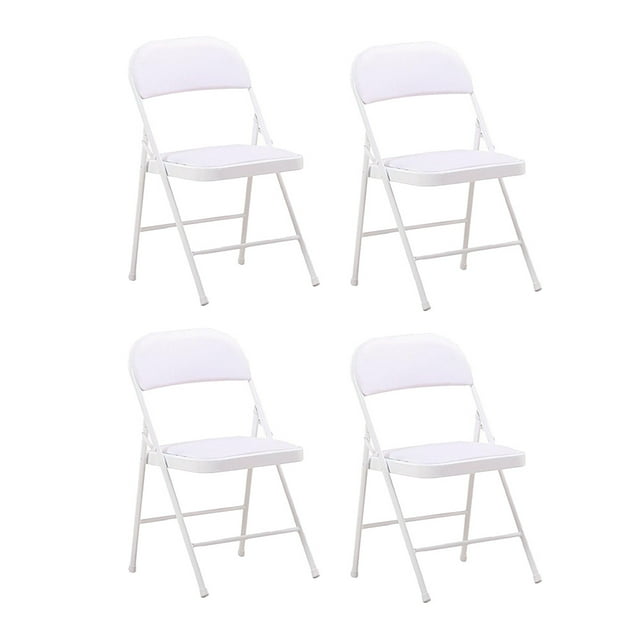 Sillas Plegables Ilios Innova Con Estructura De Metal Acojinada Color Blanco Para Fiesta o Jardín