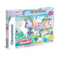 thumbnail image 1 of Rompecabezas Unicornios Brillantes Clementoni Unicornios Mágicos 3X48 Piezas, 1 of 2