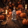 thumbnail image 2 of Halloween Spooky Ghost Skeleton Figurine, White-b Resin Ghost Statue with Tombstone Ghost Skull, Mini Ghost Decor for Halloween Decorations, Indoor Tabletop Home Decor, 2 of 6