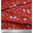 thumbnail image 3 of Soimoi Velvet Fabric Leaves & Azalea Floral Print Sewing Fabric Yard 58 Inch Wide, 3 of 3