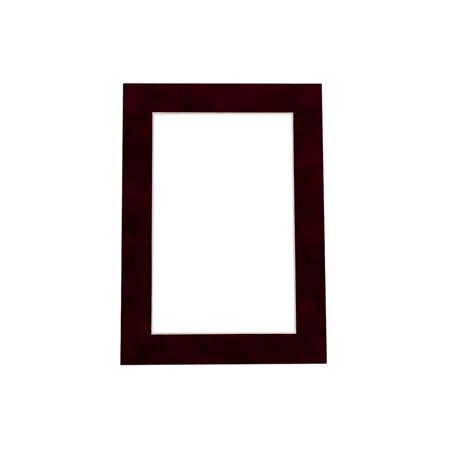 

Suede Texture Photo Mat - Burgandy Red 10x12 for 8x10 Photos - Fits 10x12 Frame
