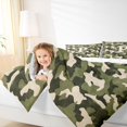thumbnail image 4 of Feelyou Green Letter P Full Size Comforter Sets, A-Z Monogrammed, Camo Bedding Sets, 3pcs, 4 of 8