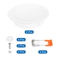 thumbnail image 3 of 2Pack 8" Spring Ceiling Cover Plate, Recessed Light Trim Wall Mount Downlight Hole Cap Decorative Panel with Buckle Suitable for 6.1-7.5" Round Hole Glass Ceiling Openings, White, 3 of 6