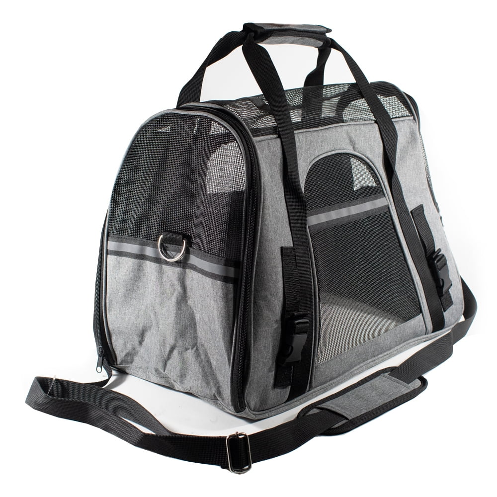 ALEKO Portable Pet Carrier, Gray/Black