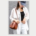 thumbnail image 4 of Mochila vintage de piel sintética versátil, bolso de hombro, bolso de viaje, mochila de moda para mujer (marrón), 4 of 8