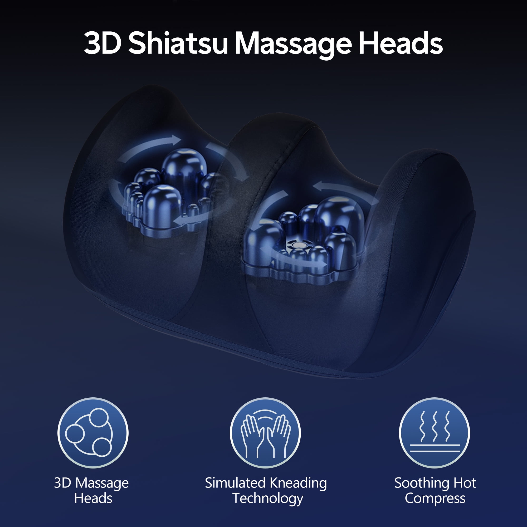 Suerbeaty Foot Massager with Heat, Foot Massage and Calf Massage, Deep Kneading Massage, Suitable for Home and Office, Holiday Gifts