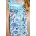 thumbnail image 4 of Millie Loves Lily Girls Mint Turtle Print Top and Stripe Short Set,Big Girls,Size 6,2PCS, 4 of 4