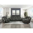 thumbnail image 4 of Lexicon Gainesville Microfiber Double Manual Reclining Loveseat in Chocolate, 4 of 4