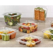Inline Plastics 32 oz Tamper Resistant Clamshell Container with Flat Lid, TSSB32, 6' x 6 | 252/Case