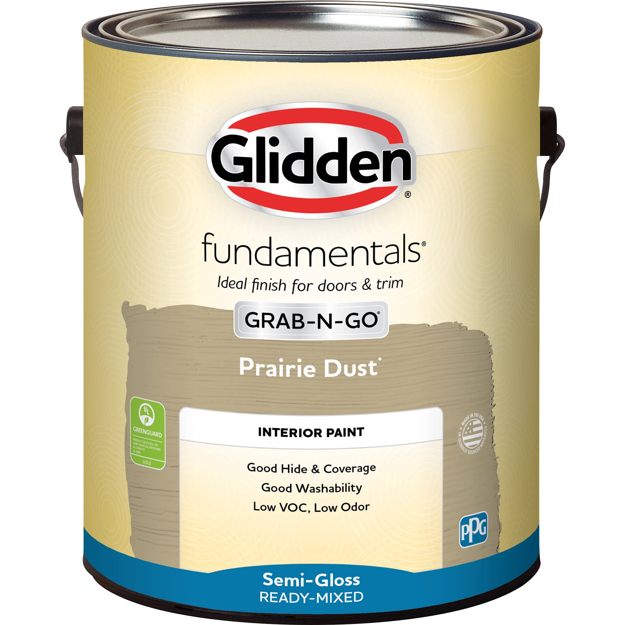 Glidden Fundamentals Grab-N-Go Prairie Dust / Brown, Semi-Gloss Interior Paint, 1 Gallon