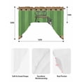 thumbnail image 6 of Golf Club Car Kitchen Curtains Swag Valance for Windows/Bathroom/Cafe, Green Grassland Wooden Grain Plaid Pattern Rod Pocket Drape Panel Swag Curtains Valance for Bedroom/Living Room 56"x36", 6 of 6