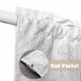 thumbnail image 4 of Seahorse Coastal Swag Curtains for Kitchen/Bedroom/Living Room, Summer Beach Ocean Nautical Coral Scalloped Curtains 63 Inch Long, Rod Pocket Window Swag Topper Curtains Valances 2 Panels Set 36"x63", 4 of 8