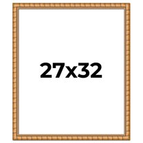 27x32 Frame Gold Real Wood Picture Frame Width 1.5 inches | Interior Frame Depth 0.5 inches |