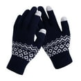 thumbnail image 3 of MESSUEN Winter Gloves Accessories Womens Winter Gloves Warm Gloves Ski Gloves Knit Gloves Snow Gloves Cycling Gloves Heated Gloves for Women Exercise Gloves Workout Gloves Navy One Size, 3 of 4
