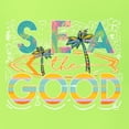 thumbnail image 6 of Wild Bobby Sea The Good Surfboard Sun Rise Good Vibes Nature Lover Men Tee, Safety Green, 5X-Large, 6 of 6
