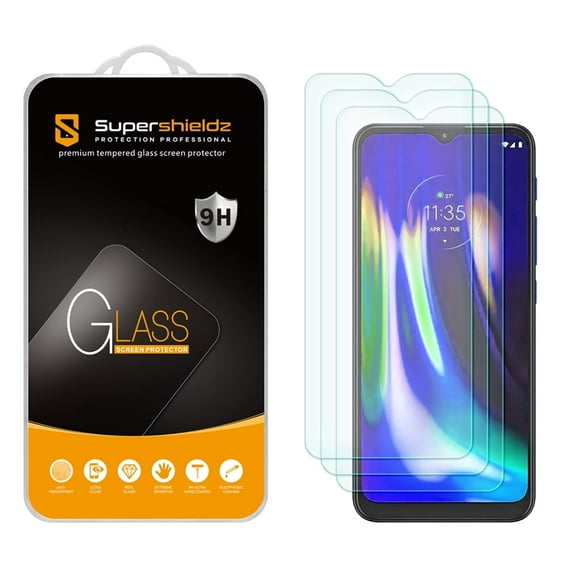 [3-Pack] Supershieldz for Motorola Moto G10 / Moto G20 Tempered Glass Screen Protector, Anti-Scratch, Anti-Fingerprint, Bubble Free